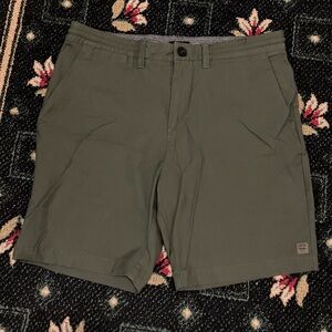 BILLABONG Surftrek Shorts 19” Elastic Waist Large L Men Olive Green New NWOT